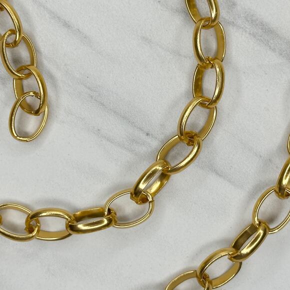 Gold Chain Link Belt Y2K Festival Adjustable One Size ✨ - Picture 9 of 11